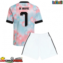 Camisa de Futebol Bélgica Kevin De Bruyne #7 Equipamento Secundário Infantil Mundo 2026 Manga Curta (+ Calças curtas)